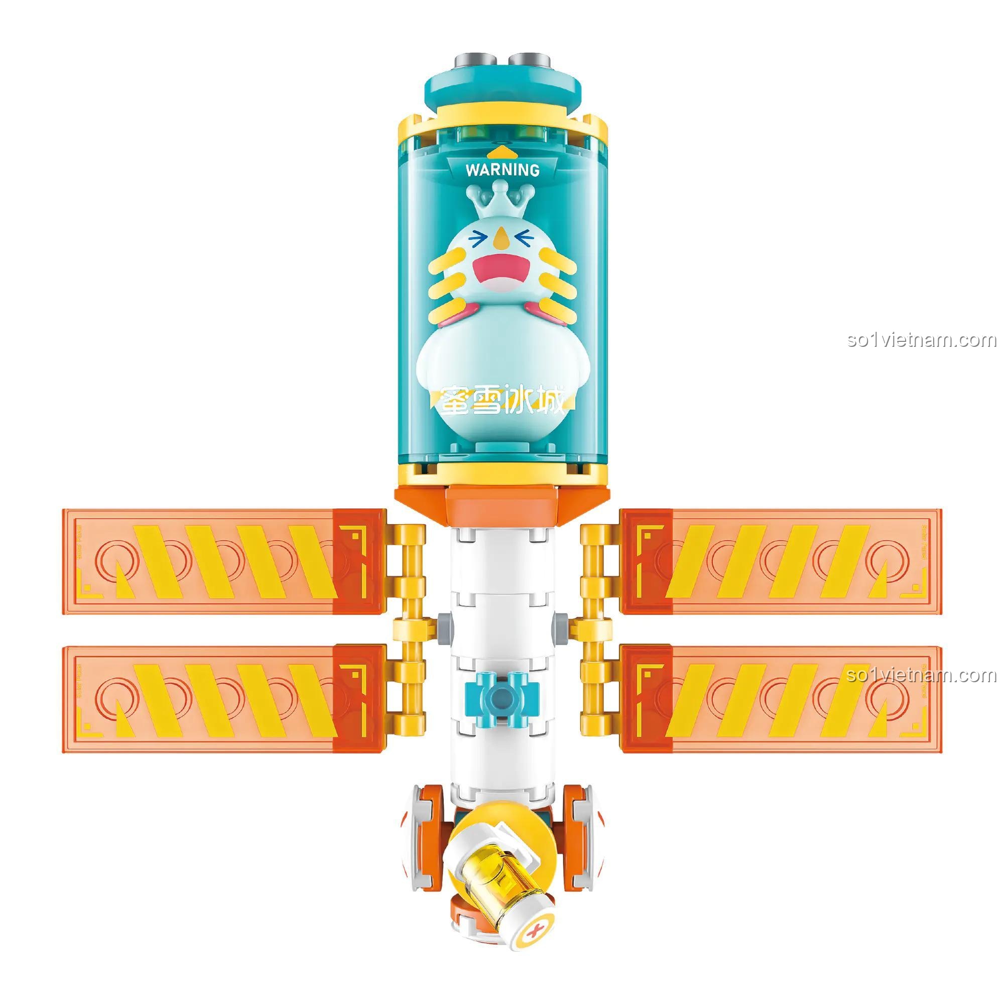 đồ chơi xây dựng Mô Hình Tàu Vũ Trụ Vua Tuyết JAKI XWZB-23016 giá bình dân cho bé trai 6 tuổi