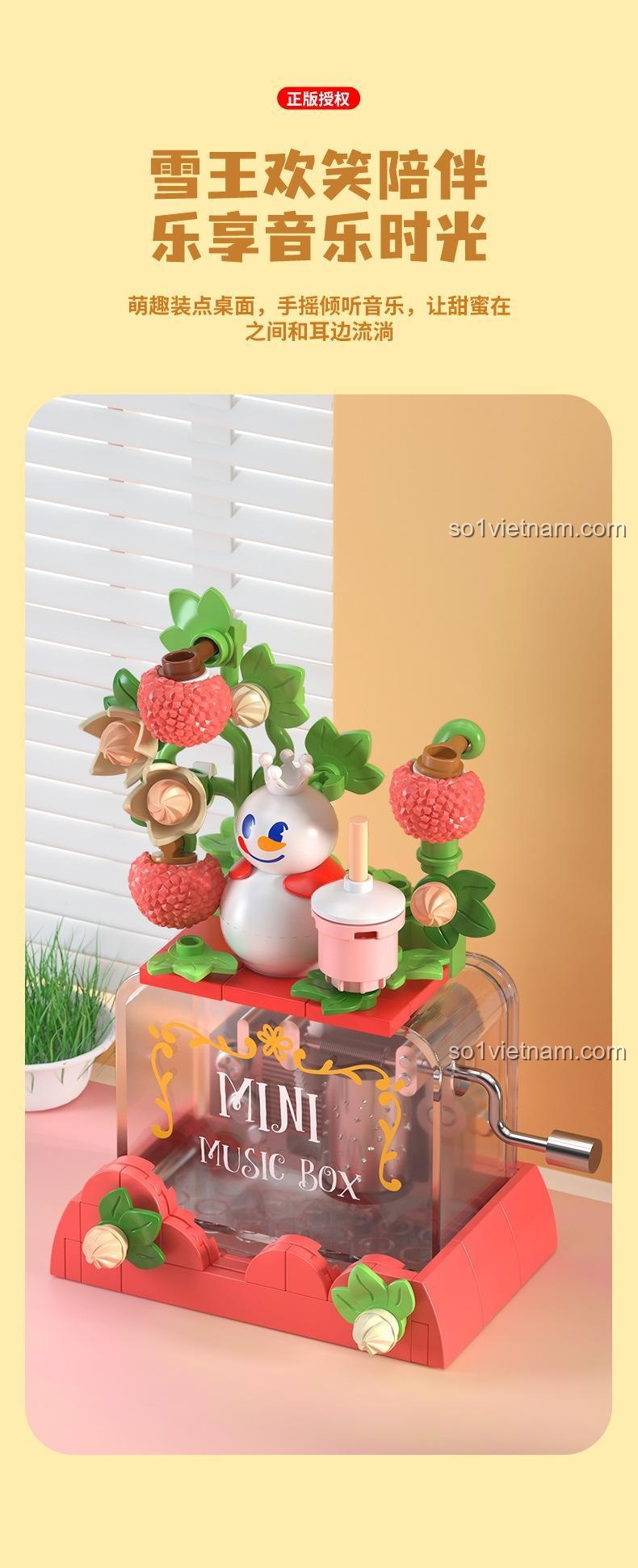 Mô hình JAKI XWZB-23082 Hộp nhạc Tuyết Vương Vị Chanh