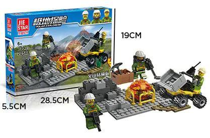 Hộp sản phẩm bộ đồ chơi Đội Đặc Nhiệm Núi Lửa JIESTAR 20548