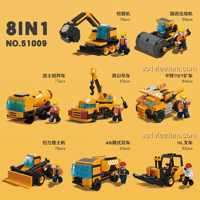 Các mẫu xe công trình lắp ráp từ bộ JIESTAR 51009