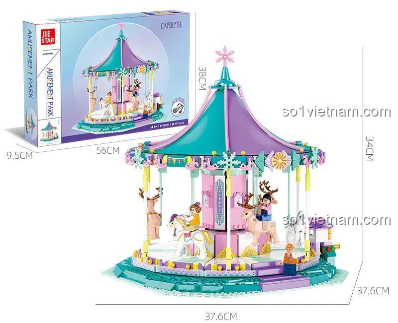 Hộp sản phẩm vòng quay ngựa gỗ JIESTAR FF30011