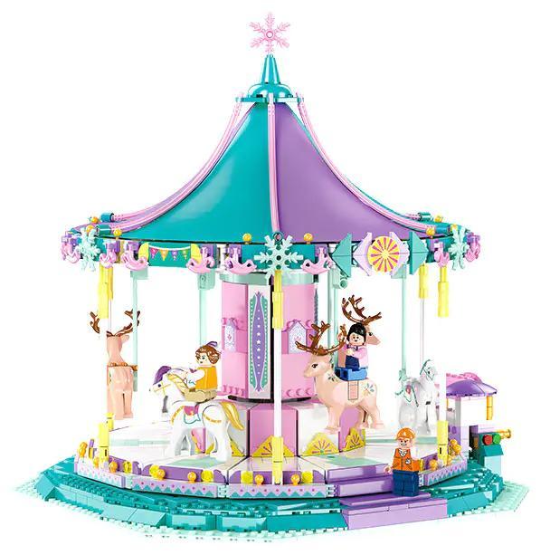 Vòng quay ngựa gỗ JIESTAR FF30011 lắp ráp