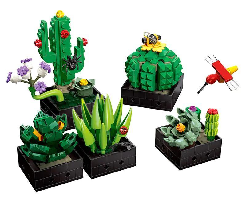 Bộ lắp ghép cây xanh JIESTAR JJ9011 mô hình thực vật 590 chi tiết cho bé 6 tuổi