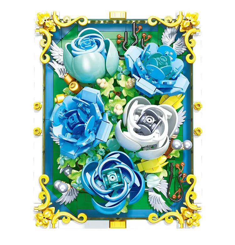 JIESTAR JJ9029 Bộ lắp ghép Trái Tim Đại Dương Khung Hoa Nghệ Thuật 651 Mảnh cho bé gái 6 tuổi