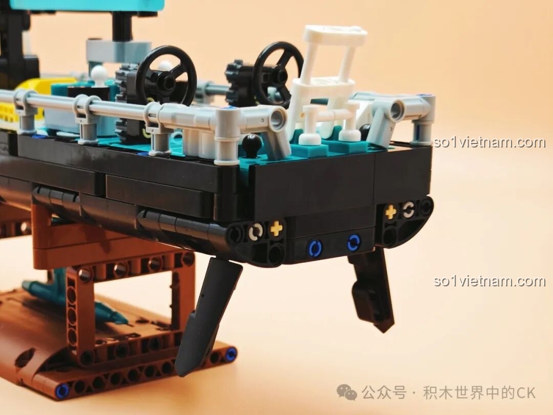 Chi tiết cột buồm và dây kéo của JIESTAR 58123 Thuyền Buồm Vượt Biển