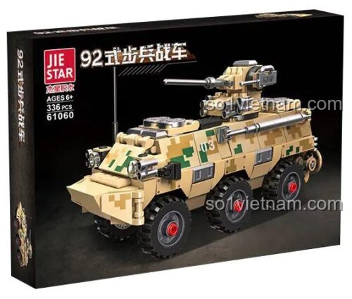 Hộp đồ chơi mô hình JIE STAR 61060 Xe bọc thép chở quân Type 92, quà tặng sáng tạo cho con trai.