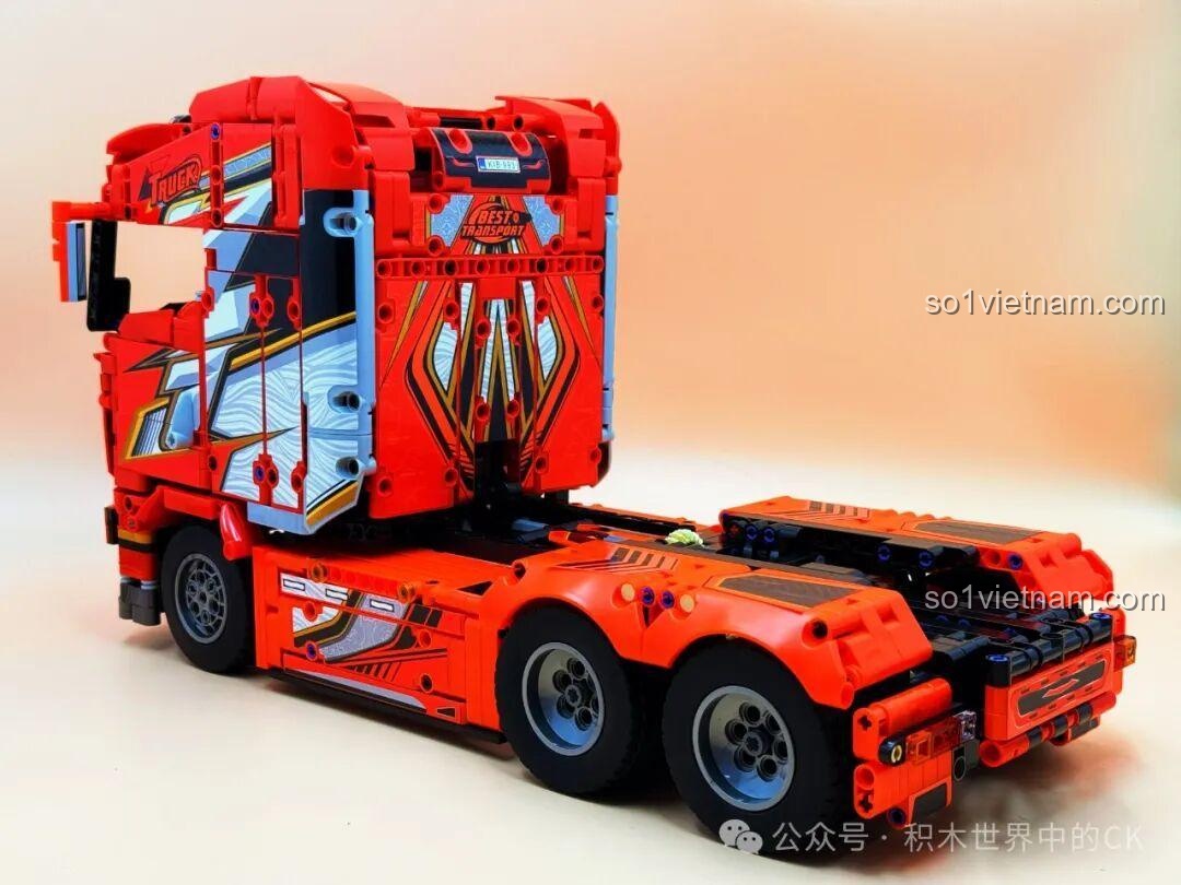 Mái cabin của bộ lắp ghép Jie Star JJ9070 Xe Đầu Kéo Scania, đồ chơi mô hình xe tải Scania.