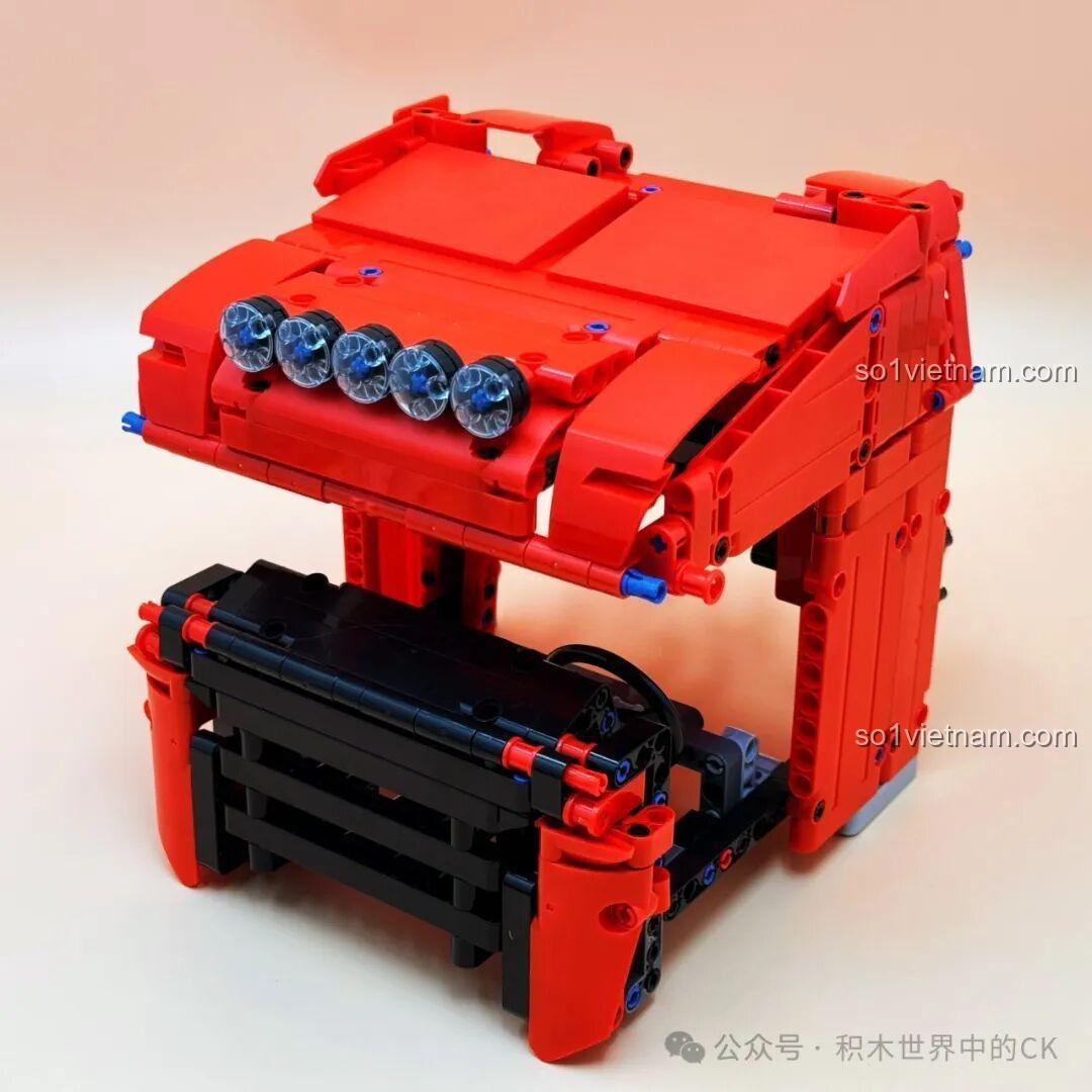 Khung cabin của bộ lắp ghép Jie Star JJ9070 Xe Đầu Kéo Scania, đồ chơi mô hình xe tải Scania.