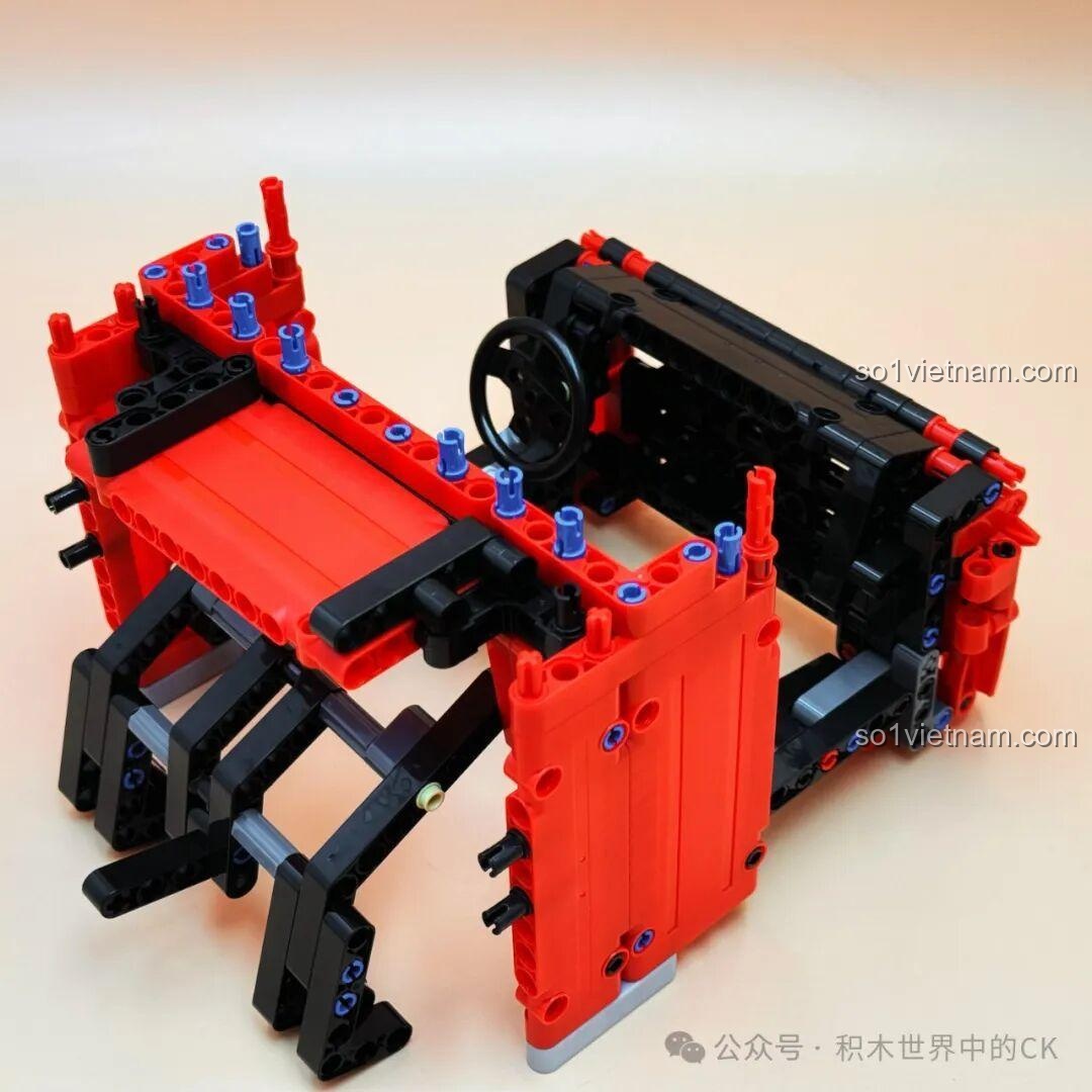 Lắp đặt động cơ vào bộ lắp ghép Jie Star JJ9070 Xe Đầu Kéo Scania, đồ chơi mô hình xe tải Scania.