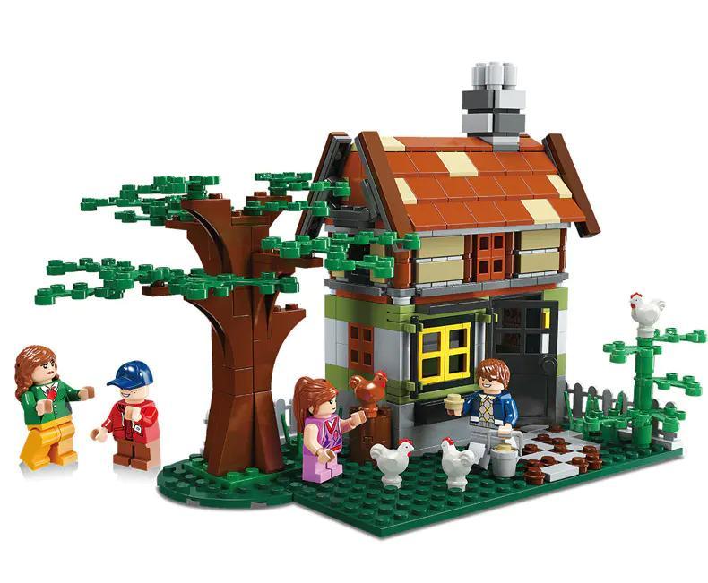 Bộ đồ chơi Ngôi Nhà Gỗ Ngoài Đồng JIESTAR 20539, mô hình nhà gỗ nông thôn cho bé trai bé gái 6 tuổi, giá tốt