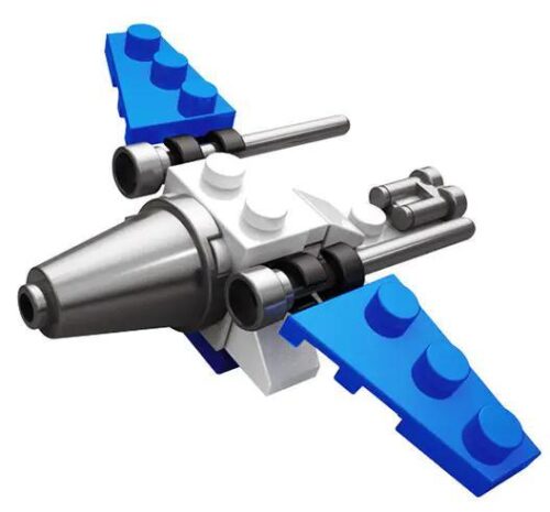 bộ lắp ghép Tàu Chiến Chim Ưng JIESTAR 26001 giá rẻ cho bé trai 6 tuổi, mô hình phi thuyền không gian màu xanh trắng xám