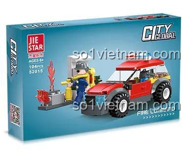 Hộp đồ chơi mô hình Xe Cứu Hỏa Thành Phố 52015, món quà sinh nhật ý nghĩa cho con trai yêu thích nghề lính cứu hỏa.