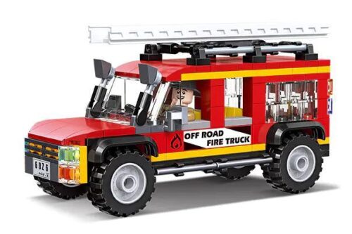 Mô hình bộ lắp ghép Xe cứu hỏa địa hình Jiestar 52024, đồ chơi thông minh cho bé trai 6 tuổi, giá rẻ.