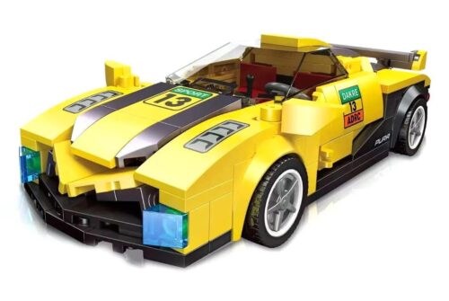 Bộ lắp ghép JIESTAR 58016 Mazzanti Evantra Pura siêu xe đua màu vàng, đồ chơi mô hình cho bé trai 6 tuổi giá tốt