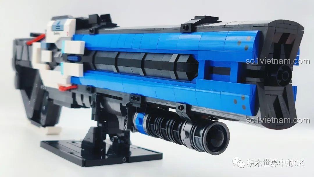 Chi tiết phần đầu súng và ống ngắm phụ của mô hình JIESTAR 58023, thể hiện sự tỉ mỉ trong thiết kế.