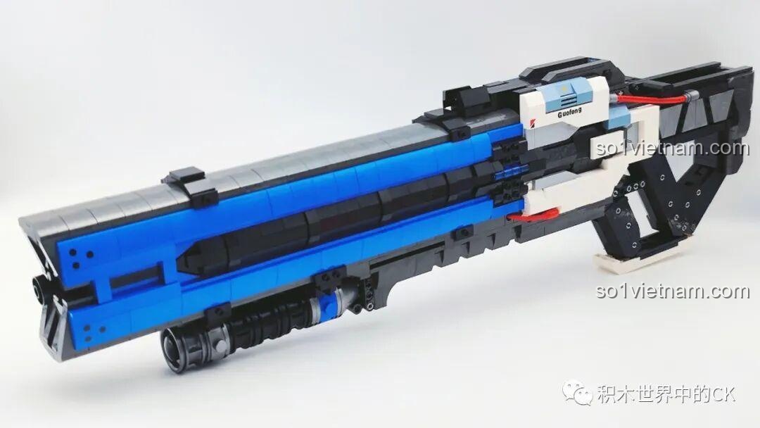 Mô hình súng JIESTAR 58023 Heavy Pulse Rifle đã hoàn thiện, với thiết kế ấn tượng và chi tiết.