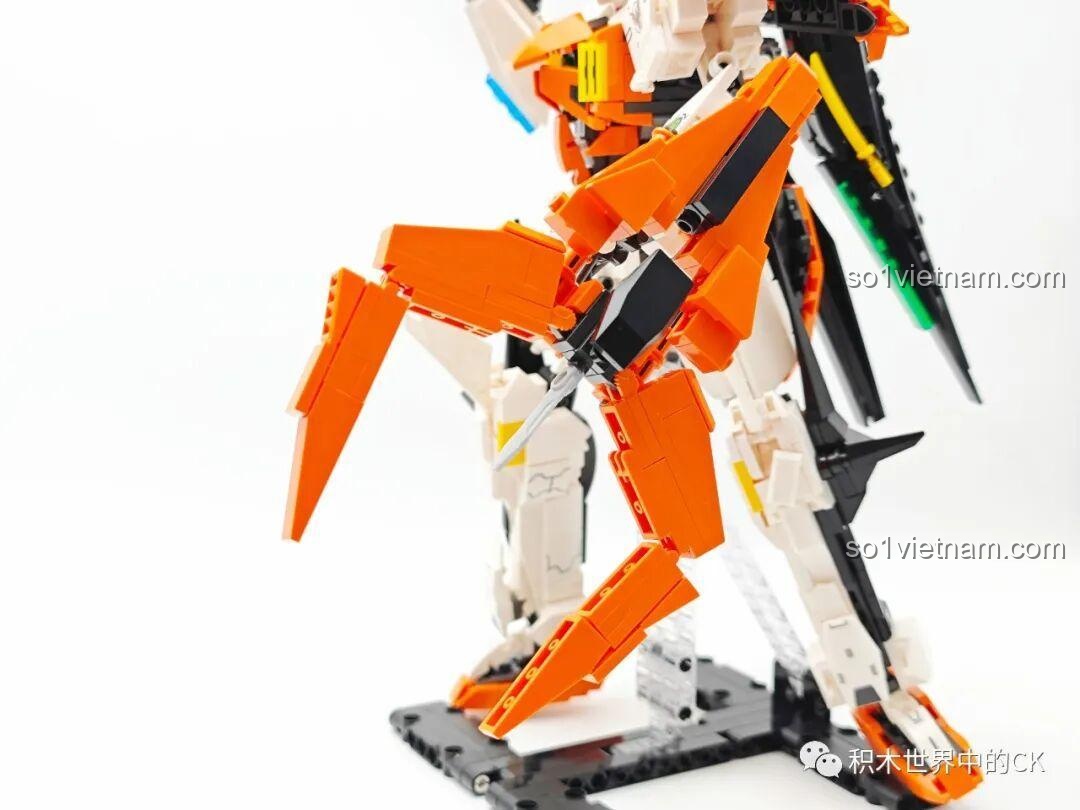Chi tiết chân JIESTAR 58030 bộ xếp hình Robot Gundam Kyriosgn-003, thiết kế vững chắc, cho bé trai.