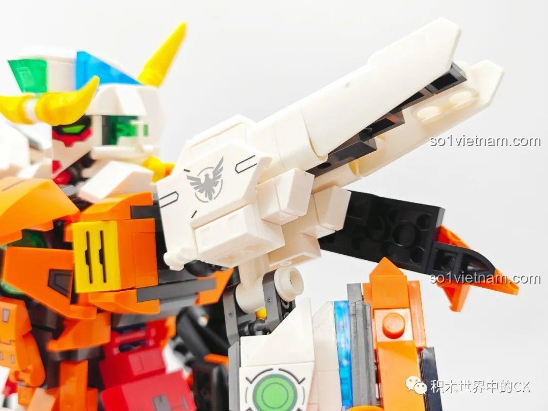 Chi tiết phần ngực JIESTAR 58030 bộ xếp hình Robot Gundam Kyriosgn-003, thiết kế ấn tượng, cho bé trai.