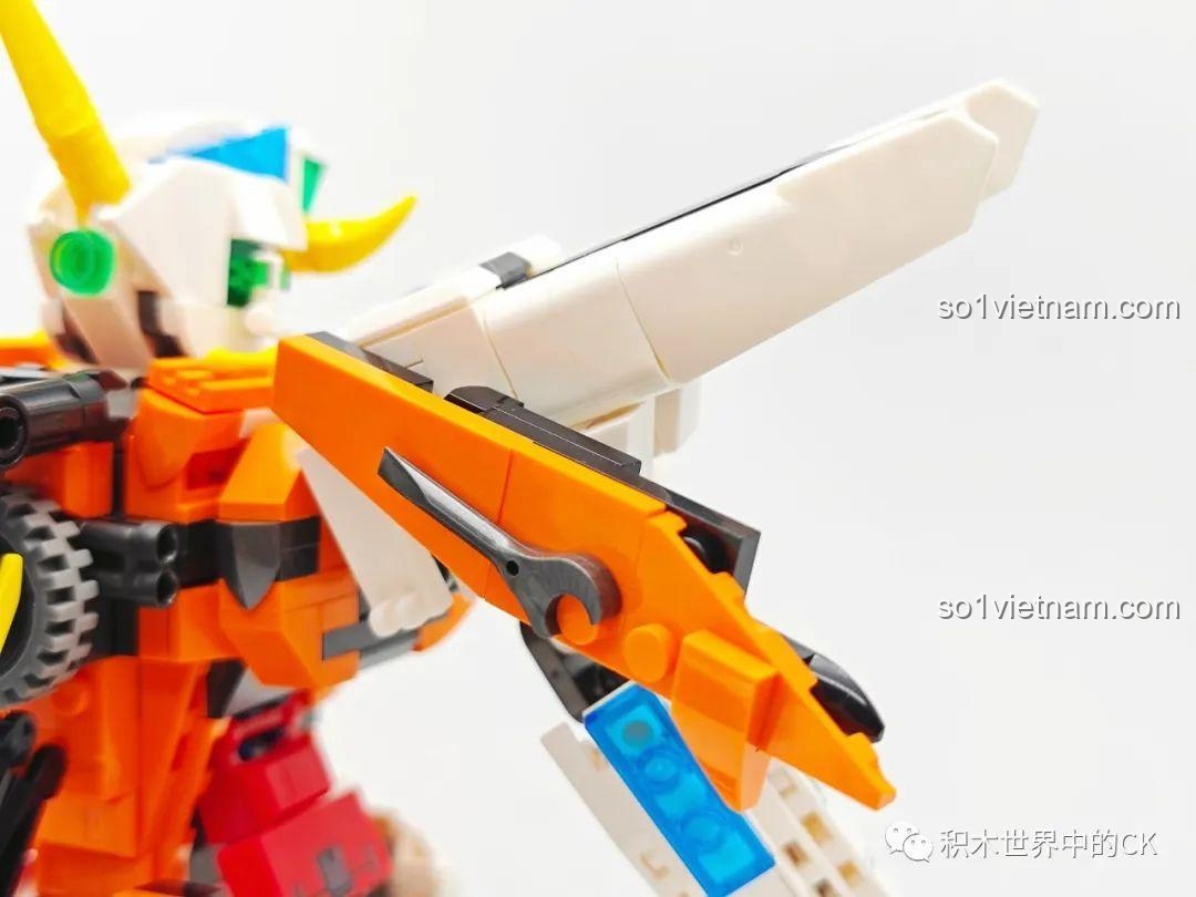 Chi tiết tay JIESTAR Gundam Kyriosgn-003 với vũ khí, bộ lắp ghép robot chiến binh tương lai, giá rẻ.