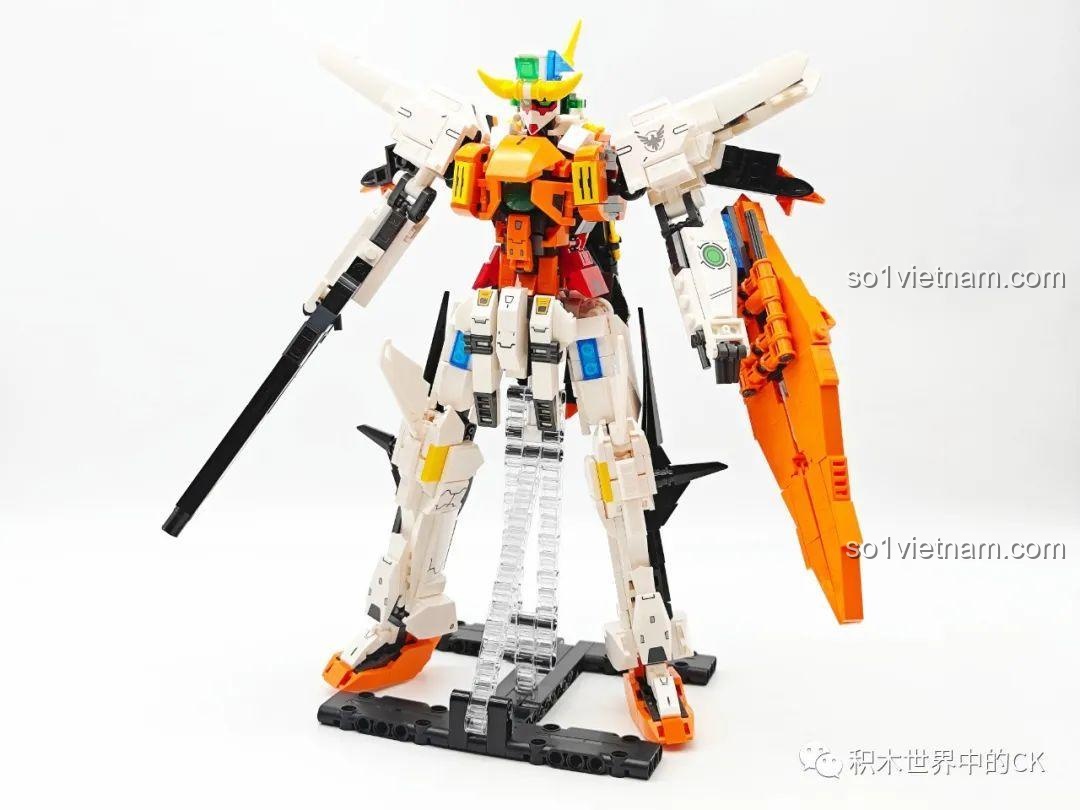 Hoàn thiện phần thân JIESTAR 58030 bộ lắp ghép Gundam Kyriosgn-003, mô hình robot chiến binh tương lai.