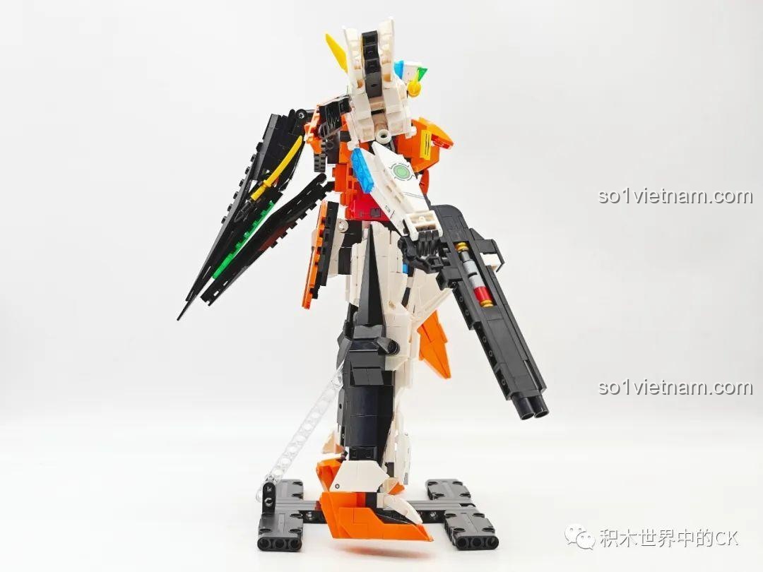 Mô hình JIESTAR 58030 bộ lắp ghép Gundam Kyriosgn-003 góc chéo phải, khớp nối linh hoạt cho bé trai 8 tuổi.