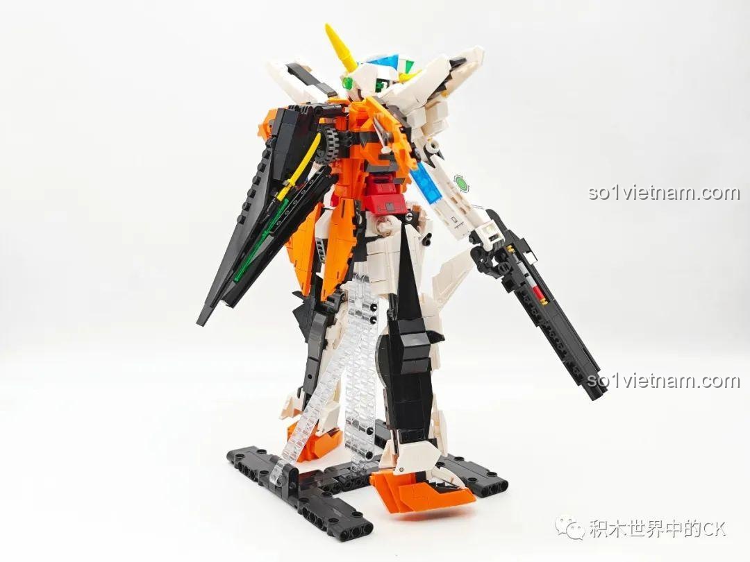 Mô hình JIESTAR 58030 Chủ Thiên Sứ Gundam Kyriosgn-003 từ phía sau, bộ lắp ghép robot chiến binh tương lai.