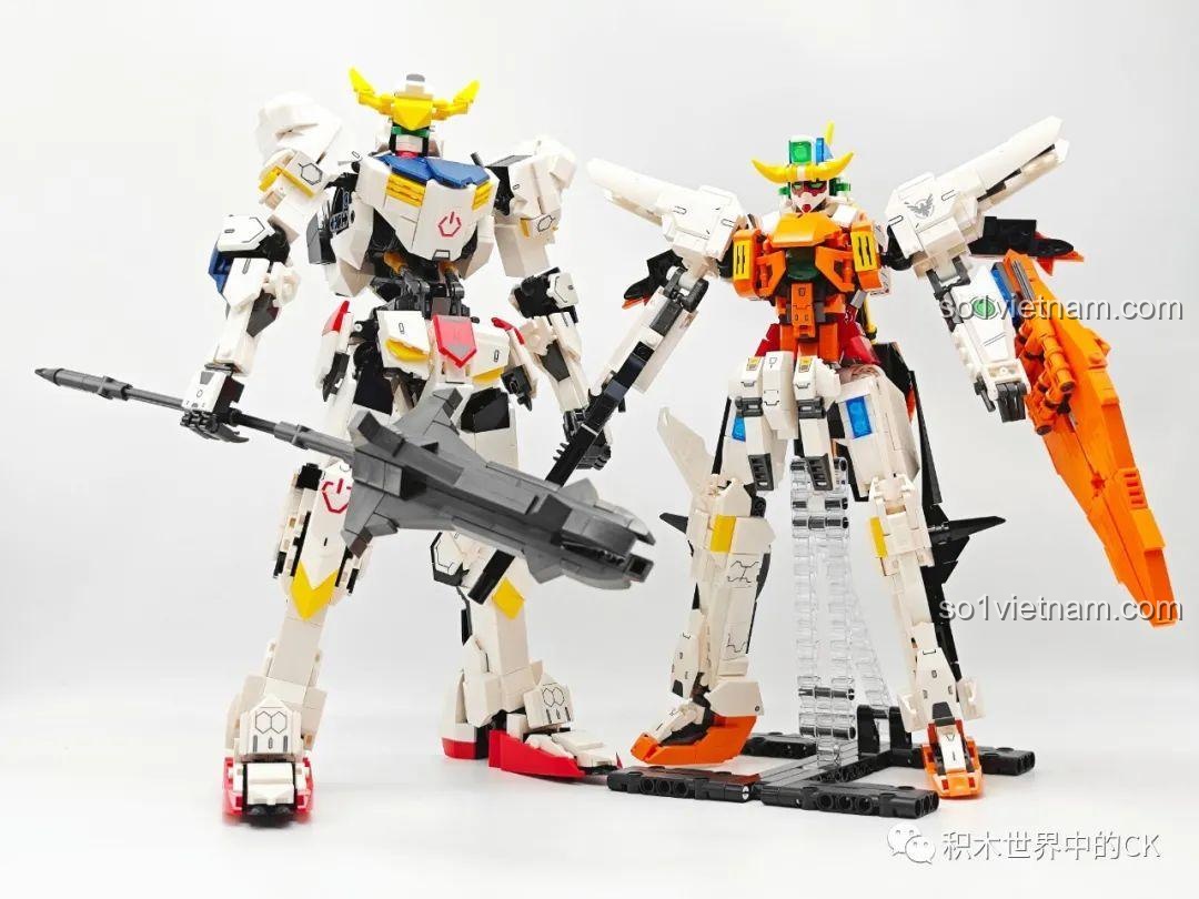 Mô hình JIESTAR 58030 bộ xếp hình Robot Gundam Kyriosgn-003 tạo dáng năng động, cho bé trai 8 tuổi.