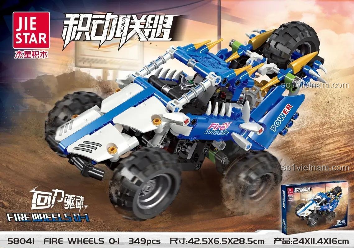 Hộp đồ chơi mô hình JIESTAR 58041 Xe vượt địa hình, quà tặng sáng tạo cho con trai, giúp phát triển tư duy logic và kỹ năng vận động.