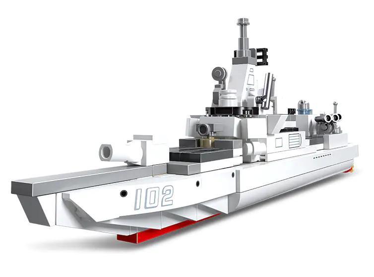 bộ lắp ghép Tàu Khu Trục Tên Lửa Type 055 JIESTAR 58045, mô hình tàu chiến hiện đại cho bé trai 6 tuổi, giá tốt