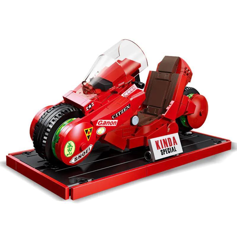 Hộp bộ đồ chơi Mô tô đặc biệt JIESTAR 58049, mô hình xe máy Akira 231 mảnh, quà tặng tiết kiệm cho bé trai 6 tuổi