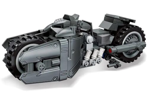 Hình ảnh chi tiết bộ lắp ráp Xe mô tô của Batman JIESTAR 58051, một món đồ chơi mô hình Batcycle giá rẻ dành cho con trai 6 tuổi.