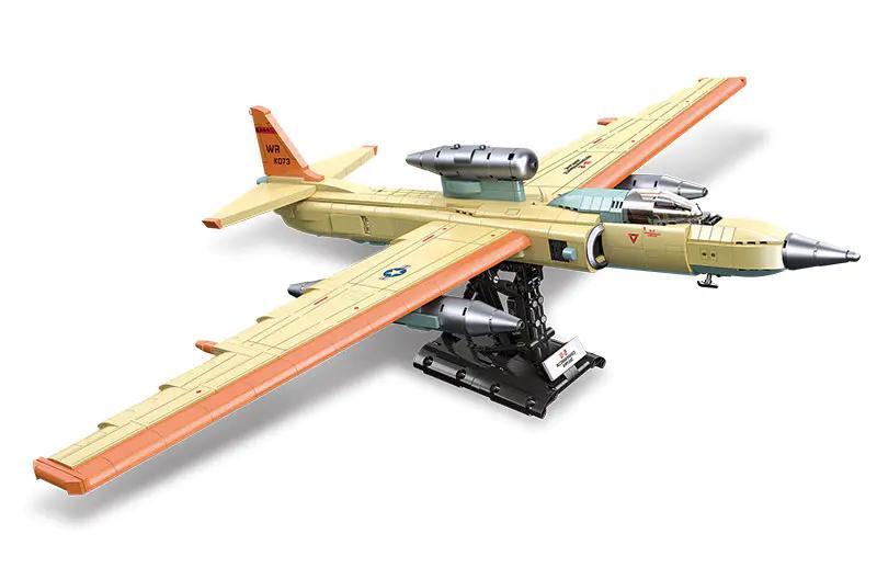 bộ lắp ghép Máy bay trinh sát U-2 JIESTAR 58093 chất lượng cao, mô hình máy bay quân sự cho con trai 6 tuổi giá tốt