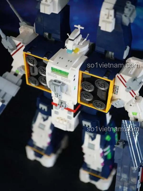 Ảnh review chi tiết robot biến hình SDF-1 Macross JIESTAR 58144, nòng pháo phát sáng, đồ chơi cho con trai 14 tuổi