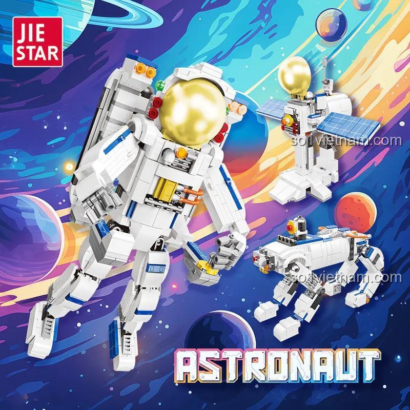 Mô hình Phi Hành Gia JIESTAR 58271 bay lượn trong không gian, đồ chơi mô hình cho bé trai 6 tuổi.