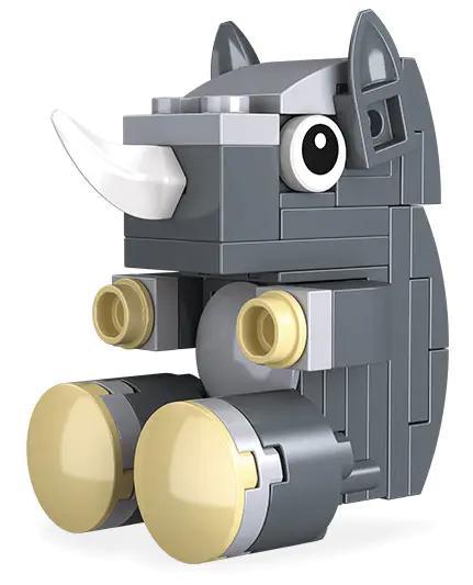 Mô hình tê giác JIESTAR 59127, bộ lắp ghép Tê giác giá rẻ cho bé trai 6 tuổi.