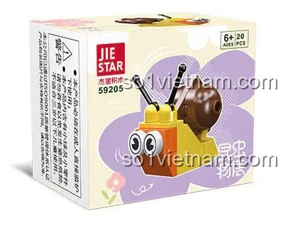 Hộp bộ xếp hình Côn trùng Ốc Sên, Mô hình Ốc Sên JIESTAR cho bé trai 6 tuổi, giá rẻ