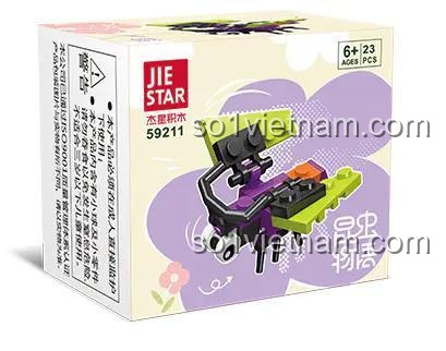 hộp đồ chơi lắp ráp JIESTAR 59211 Bướm Đêm, bộ lắp ghép côn trùng cho trẻ 6 tuổi, chất lượng cao