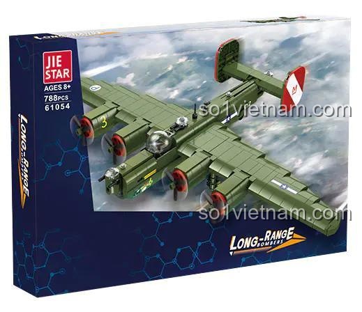 Hộp đồ chơi lắp ráp JIESTAR 61054, mô hình máy bay quân sự giá rẻ, quà tặng ý nghĩa cho bé trai 8 tuổi.