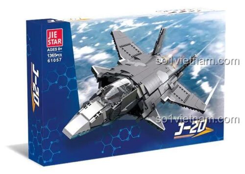 Hộp đồ chơi lắp ráp Tiêm kích J-20 JIESTAR 61057 chất lượng cao cho bé trai 8 tuổi