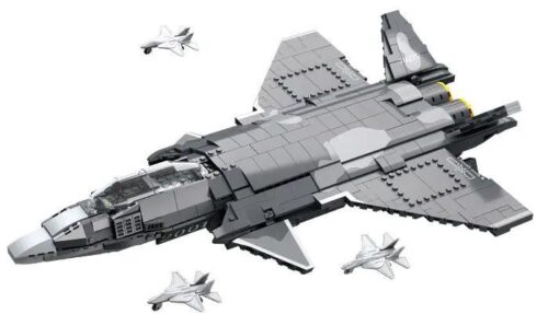 bộ lắp ghép Máy bay chiến đấu J-20 JIESTAR 61057 mô hình lớn 51cm cho bé trai 8 tuổi giá tốt