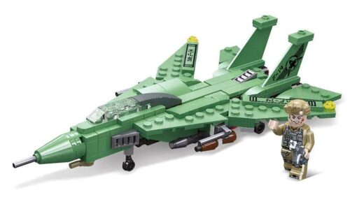 Bộ lắp ghép Máy bay chiến đấu F-14 JIESTAR 61108 giá tốt cho bé trai 6 tuổi, mô hình F-14 chân thực có minifigure phi công.