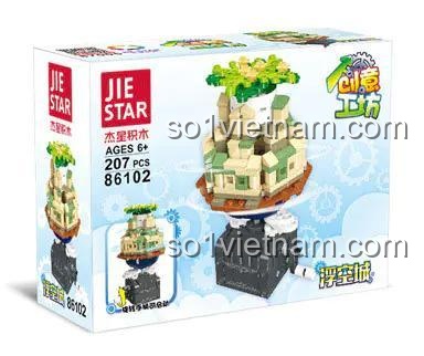 JIESTAR 86102 Thành phố nổi trên không, bộ lắp ghép Thành phố nổi trên không với cơ chế quay tay độc đáo, phù hợp cho bé trai và bé gái 6 tuổi, giá tốt.