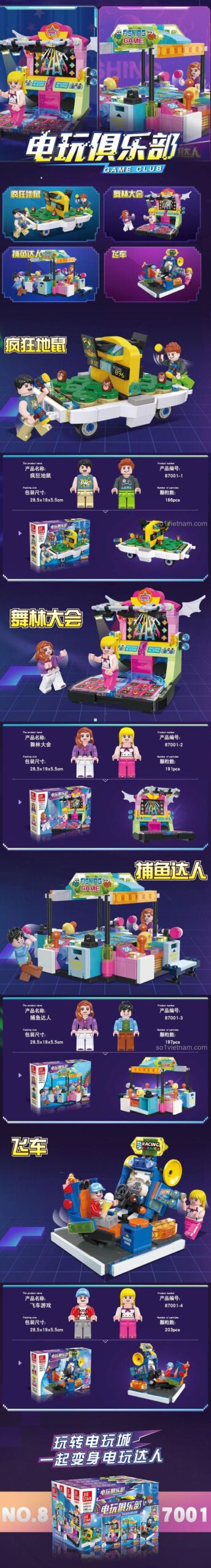đồ chơi xếp hình 001 Câu lạc bộ trò chơi điện tử JIESTAR minifigure cho bé 6 tuổi