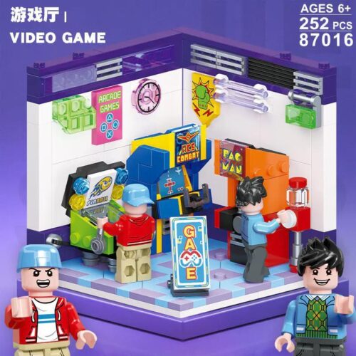 Bộ đồ chơi Phòng Game Arcade JIESTAR 87016 giá rẻ, mô hình phòng game thu nhỏ 252 chi tiết cho bé trai 6 tuổi, kích thích sáng tạo.