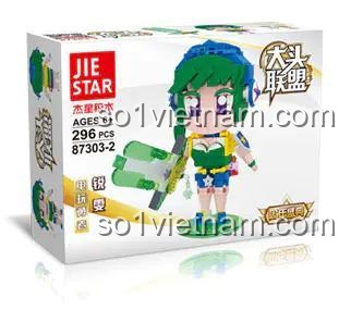 Hộp bộ xếp hình JIESTAR 87303-2 Riven Điện Tử, đồ chơi mô hình Nhân vật Riven cho bé gái 6 tuổi, giá rẻ