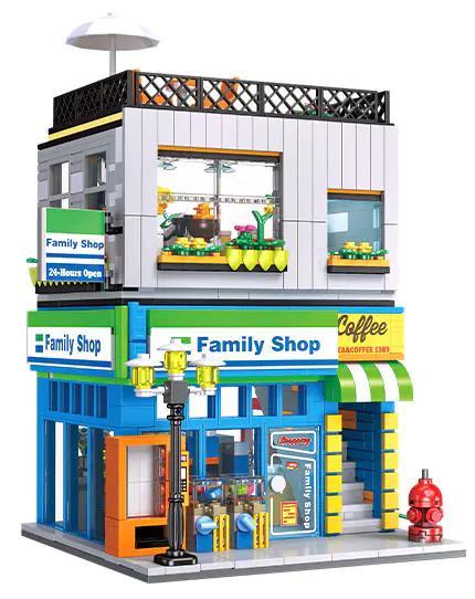Bộ lắp ghép JIESTAR 89117 Cửa hàng tiện lợi Gia đình, mô hình kiến trúc cửa hàng chi tiết, đồ chơi xây dựng cho bé 6 tuổi, giá tốt.