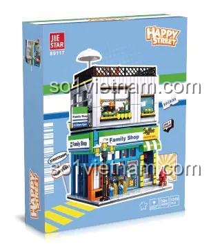 Hộp bộ lắp ghép JIESTAR 89117 Cửa hàng tiện lợi Gia đình, đồ chơi xây dựng JIESTAR 89117 chất lượng cao, phù hợp bé trai bé gái 6 tuổi.