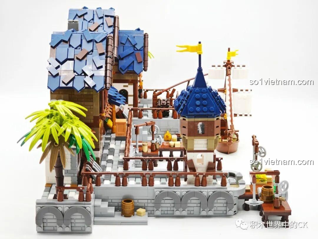 Cảng Trung Cổ JIESTAR 89152, mô hình lớn, chi tiết cao, phù hợp bé trai 6 tuổi