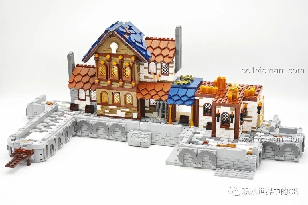 Lắp ráp mái nhà của JIESTAR Cảng Trung Cổ 89152, chi tiết tinh xảo, giá tốt