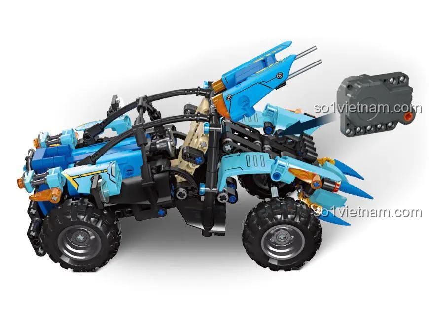 Bộ lắp ráp JIESTAR 91006 Xe X-1 Xung Phong Kéo Lùi có động cơ kéo lùi mạnh mẽ, đồ chơi mô hình chất lượng cao cho bé trai.